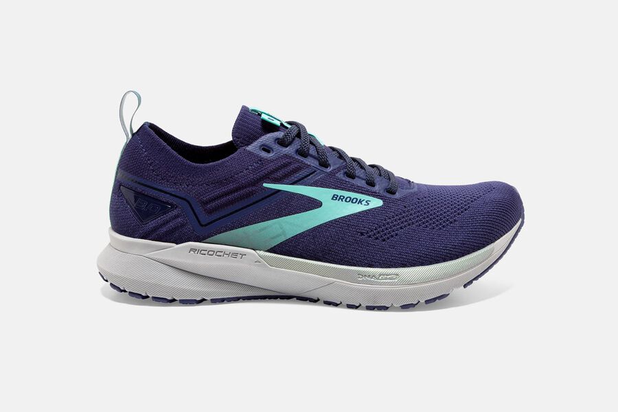 Brooks Ricochet 3 Road Running Shoes - Womens - Purple/Turquoise - CD8012634